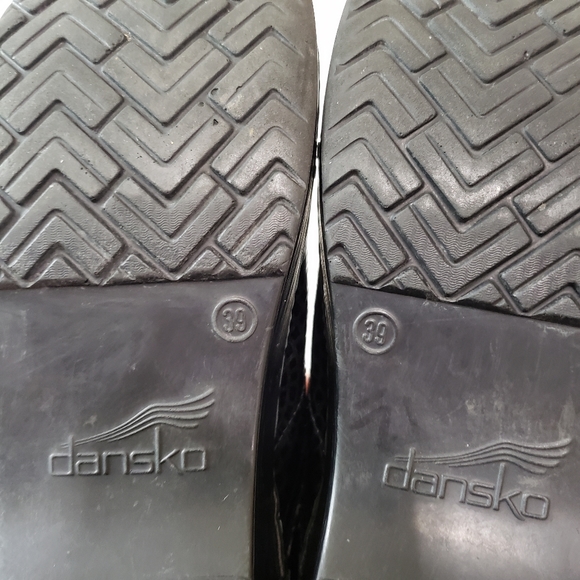 Dansko Colorful Print Texture Glossed Leather Slip-Resistant Clog Mules Size 39 - Picture 10 of 13